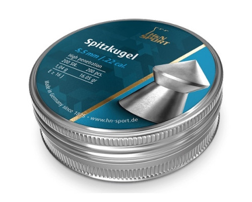 Пули H&N Spitzkugel 5,5 мм, 1,04 грамм, 200 штук